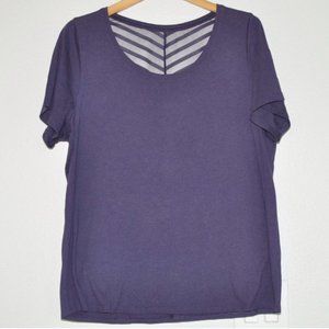 Cacique cap sleeve top with back detail 14/16.